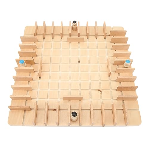 Schachbrett aus Holz für Kinder und Erwachsene, Schachbrettspiel für zu Hause, Tragbar, Strategiefigur aus Holz, Schachfiguren, Buffle-Set für Party von Srliya