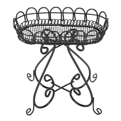 Srliya 1:12 Puppenhaus Blumenständer, Eisen, Realistischer Miniatur-Pflanzenständer, Möbelzubehör für Wohnzimmer, Schwarz Srliya 1:12 Puppenhaus Blumenständer, Eisen, Realistischer Miniatur-Pflanzenständer, Möbelzubehör für Wohnzimmer, Schwarz von Srliya