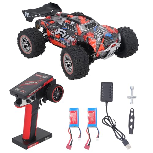 Srliya 1:18 Off-Road-Rennwagen, Off-Road-RC-Autos, Maßstabsgetreues RC-Auto, Bürstenloser Motor, Hohe Geschwindigkeit, 60 Km/h, Off-Road-Rennwagenmodell für WLtoys 184008, (2 Batterien) von Srliya