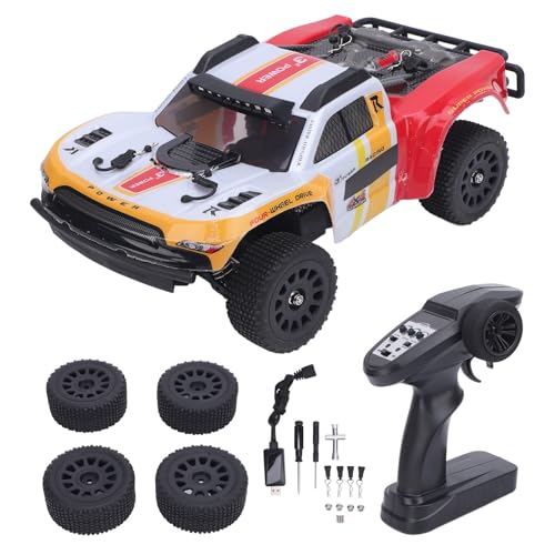 Srliya 2,4g Fernbedienungsauto 1/14 Bürstenloser RC Hochgeschwindigkeitsauto Elektrisch Angetriebenes Wasserdichtes Alle Terrain Fast RC Racing Car (Rot) von Srliya