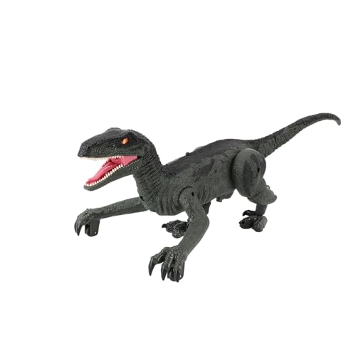 Srliya 2 in 1 2,4G Fernbedienung Dinosaurier Spielzeug Sound Light Simulation Smart Electric RC Walking Dinosaurier Spielzeug für Kinder (Grün) von Srliya