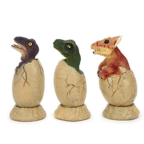 Srliya 3 Stück Niedliches Brut-Wachsende Dinosaurier-Eier-Modell mit Basis Kind Kind Kind Pädagogisches Spielzeug Geschenk von Srliya