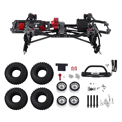 Srliya 313 Mm Radstand RC Metall-Chassis-Rahmen-Kit für SCX10 1/10 RC Crawler Off Road Truck (Schwarz) von Srliya