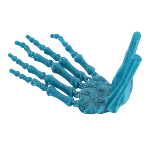 Srliya 3D -gedrucktes Skeletthandhand Lebensee Artikulierte Finger Pfauengrüne Kostüm Cosplay Requisite für All Hallows Day, Bars, 9,2 cm Kunststoff von Srliya