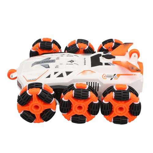 Srliya 6WD Drift Stunt Rc Cars Doppelseitiges Rc Stunt Off Road Auto mit Licht und Musikspray Kinderspielzeugauto für Jungen Mädchen Rc Transform Stunt Car Rc Stunt Car (Orange) von Srliya