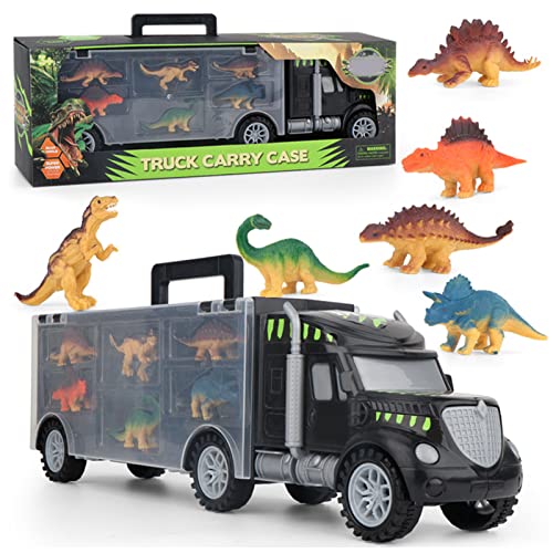 Srliya Dinosaurier-LKW-Transporter, Tragbarer Griff, Glatte Kante, 6 Dinosaurier Im Inneren, Gute Geschenke für , , und Mädchen, aus Kunststoff von Srliya