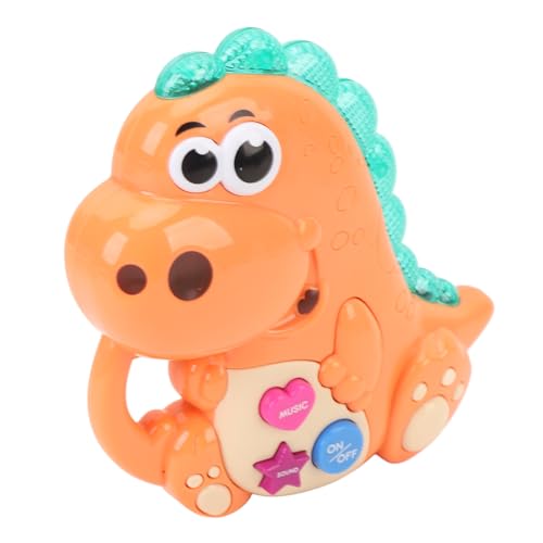 Srliya Dinosaurier Musik Spielzeug Kinder Früherziehung Musik Spielzeug Ton und Licht Cartoon Tier Elektronische Musik Spielzeug Spielzeug für Baby (Orange) von Srliya