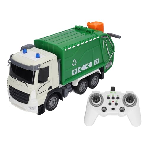 Srliya Ferngesteuertes Müllwagen-Spielzeug mit Tonlicht, Sicheres USB-Ladeautomodell, Recycling-LKW Kinder von Srliya