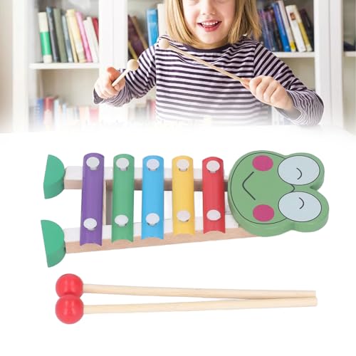 Hölzernes Xylophon, Mehrfarbiges Baby-Percussion-Musikspielzeug Zum Lernen, Sicheres Tragen, Verbessert die Koordination, Beste Geschenkauswahl, Geeignet für über 3 Jahre mit von Srliya