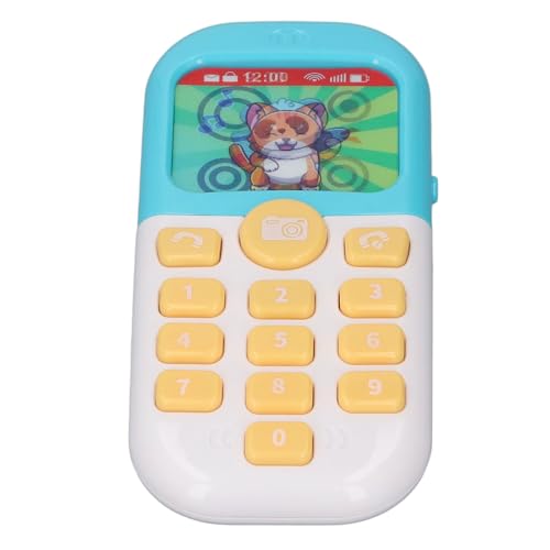 Srliya Kinder-Telefon-Spielzeug, Cartoon-Tiere, Lichtmusik-Effekt, Simulation, Handy, Frühes Lernen, Pädagogisches Spielzeug (Blau) von Srliya