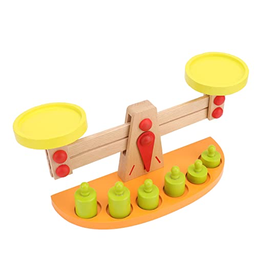 Srliya Mathe-Spielzeug für Kleinkinder, Pädagogisches Balance-Zählspiel aus Holz für Frühes Lernen Im Vorschulalter ab 3 Jahren, Buchenholz, 33 X 15 cm von Srliya