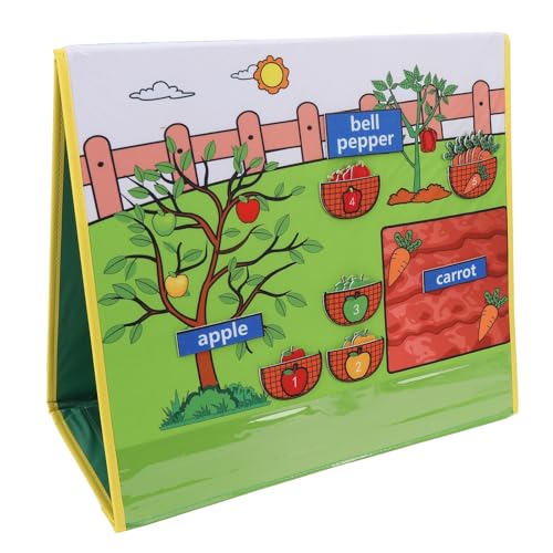 Srliya Obst-Gemüse-Flanell-Gemüse-Frucht-Filzbrett-Geschichten-Set, Vorschulgemüse, Obst-Flanell-Spielset für Frühes Lernen für Kleinkinder und Kinder von Srliya