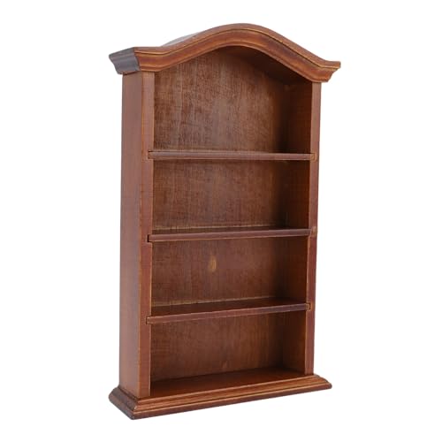 Srliya Puppenhaus-Bücherregal, Maßstab 1:12, Dekorationszubehör, 4 Etagen, Miniatur-Puppenhaus-Bücherregal für das Schlafzimmer zu Hause Srliya Puppenhaus-Bücherregal, Maßstab 1:12, Dekorationszubehör, 4 Etagen, Miniatur-Puppenhaus-Bücherregal für das Schlafzimmer zu Hause von Srliya