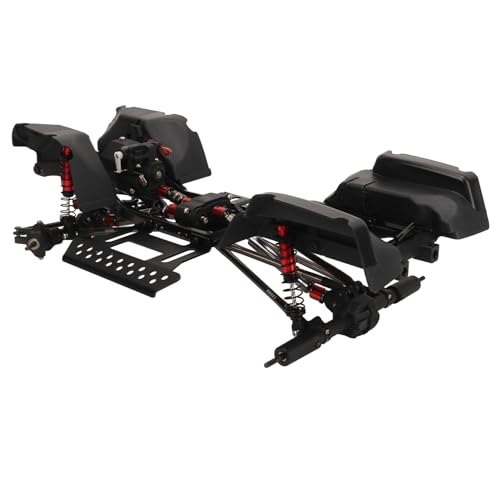 Srliya RC-Crawler-Car-Chassis-Rahmen, 2-Gang-Getriebe, 4 Stoßdämpfer, 313 Mm Radstand, Chassis-Rahmen für AXIAL SCX10 1/10 RC Crawler-Car von Srliya