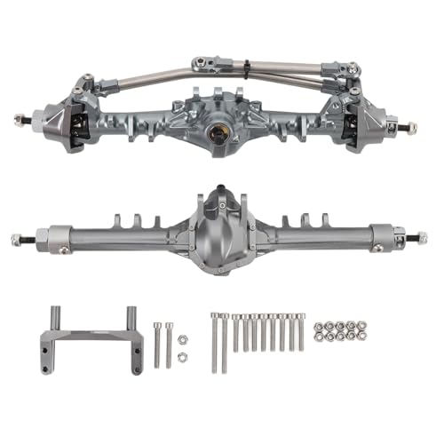 Srliya RC Crawler Hinterachsen-Set, RC Crawler Vorderachsen-Set, Ti-Farbe für SCX10 II Currie RockJock, Verbesserte Version, Hinterachsen-Set aus Aluminiumlegierung für 1/10 RC Crawler von Srliya