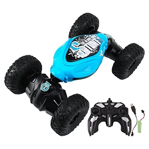 Srliya RC Stunt Auto Fernbedienung Stunt Auto RC Autos 1/16 RC Stunt Auto RC Stunt Auto 4WD 2,4G Drahtlose Fernbedienung Tumbling Stunt Auto für Kinder (Blau) von Srliya