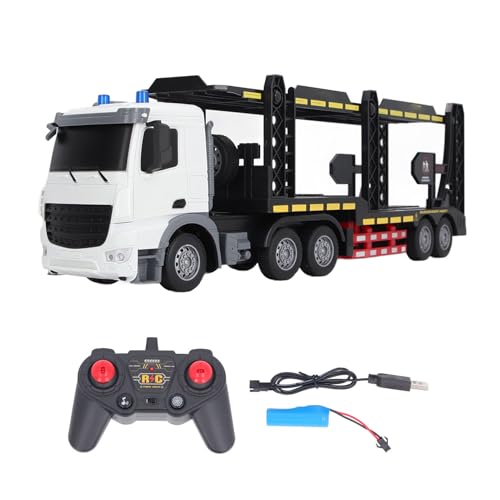 Srliya RC-Transporter-LKW, Ferngesteuerter Anhänger, RC-Auto-Spielzeug, 2-stufige Karosserie, Abnehmbarer Licht-Sound, USB-wiederaufladbares Auto-Spielzeug für Kinder, von Srliya