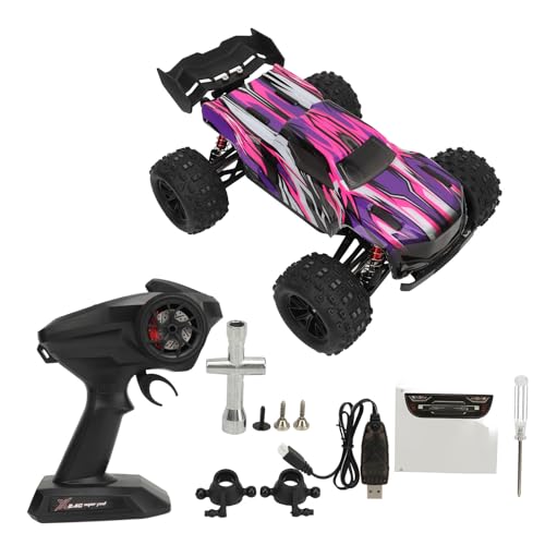 Srliya RC Truggy Truck 2,4 G 1/16 Bürstenloser Off-Road-Hochgeschwindigkeits-Fernbedienungs-Rennwagen mit Langer Batterielebensdauer für Kinder RC-Offroad-Auto RC Truggy RC-Auto Im (Lila) von Srliya