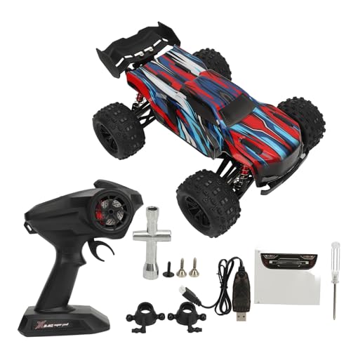 Srliya RC Truggy Truck 2,4 G 1/16 Bürstenloser Off-Road-Hochgeschwindigkeits-Fernbedienungs-Rennwagen mit Langer Batterielebensdauer für Kinder RC-Offroad-Auto RC Truggy RC-Auto Im (Rot) von Srliya