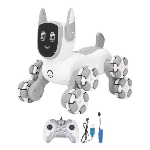 Srliya Roboterhund, wiederaufladbarer Kinder-Roboterhund, ferngesteuertes Roboterhund-Spielzeug mit musikalischen Lichtern, 2,4 GHz, wiederaufladbar, Mädchen von Srliya