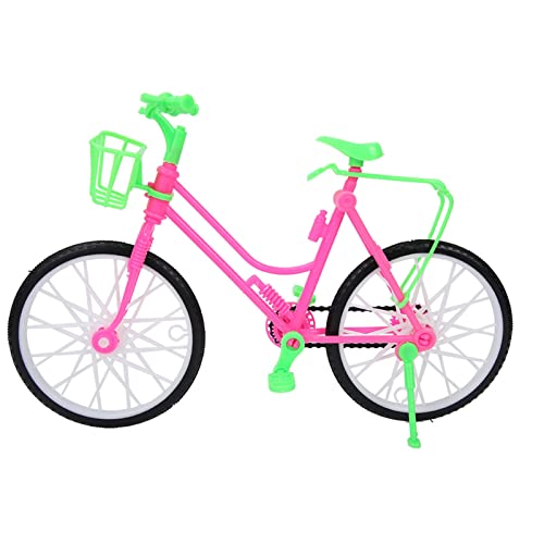 Srliya Sicheres, Ungiftiges Puppenfahrrad für Puppen, Endloser Spaß, Perfektes für Mädchen, mit Korb für Outdoor-Zubehör für Pin-Puppen von Srliya