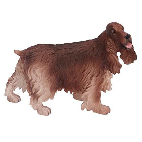 Srliya Spaniel-Figur, Realistische Cocker-Hundestatue, Pädagogisches Sinnesspielzeug, Schlafzimmer, Wohnzimmer, Arbeitszimmer-Dekoration, Kunststoffmaterial, von Srliya