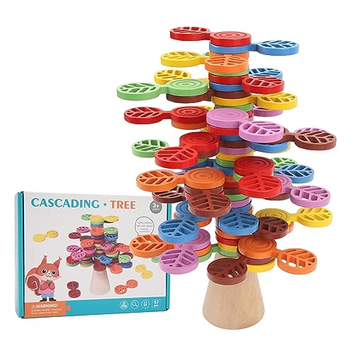 Srliya Stapeln Baum Spielzeug Kind Stapeln Baum Spielzeug Stapeln Bunte Baum Holz Balance Spiel Baustein Frühen Lernspielzeug von Srliya