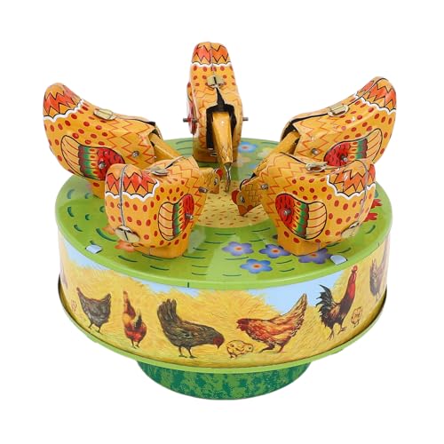 Srliya Vintage Wind Up Hähnchenspielzeug Dekorativ Nostalgisch Entzückendes Eisen -Uhrwerk -Spielzeug für Cafe Bar Restaurant Srliya Vintage Wind Up Hähnchenspielzeug Dekorativ Nostalgisch Entzückendes Eisen -Uhrwerk -Spielzeug für Cafe Bar Restaurant von Srliya
