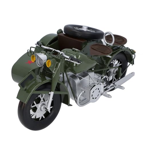 Vintage Trike Motorrad Modell Desktop Home Decor Simulation Retro Dreirad Beiwagen Motorrad für Büro Wohnzimmer Studie (Grün) von Srliya