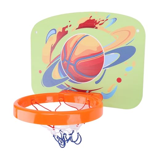 Wandmontierter Basketball-Kinder-Basketballring für den Innenbereich, ohne Bohren, Hängendes Indoor-Basketballtor-Spielzeug, Höhenverstellbar, Cartoon-Basketballring mit (Stil A) von Srliya