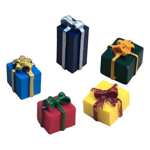 Weihnachts-Geschenkbox-Ornamente, 150 Stück, 1:12 Mini-Box-Ornamente, Blau, Rot, Lila, Grün, Gelb, Exquisite Niedliche Miniatur-Geschenkbox von Srliya