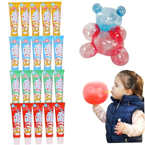 20pcs Plastikblasen, ungiftige Blasenballons, einfache und lustige Blasenblasen für die Schule, Party, Innenräume, Outdoor, Geschenke für Kinder, zufällige Farbe von Ssguopte