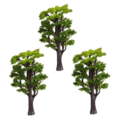 Ssguopte 3PCS -Modellbäume, 3pcs 4 Zoll Plastik -Minibäume, lebensechte Miniaturbäume, falscher Baum für DIY -Handwerk, Gebäudemodell, Landschaftslandschaft von Ssguopte