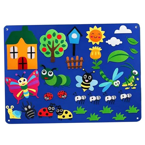 Ssguopte Filzbrettgeschichte Sets, Tiere Filzboard für Kleinkinder, interaktive frühe pädagogische Story -Stücke, Wandhangboards für Kleinkinder von Ssguopte