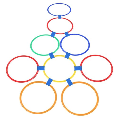 Ssguopte Kinder Hopscotch -Ring -Set, 10 Multi -Farb -Kunststoff -Sprungringe + Stecker Ssguopte Kinder Hopscotch -Ring -Set, 10 Multi -Farb -Kunststoff -Sprungringe + Stecker von Ssguopte