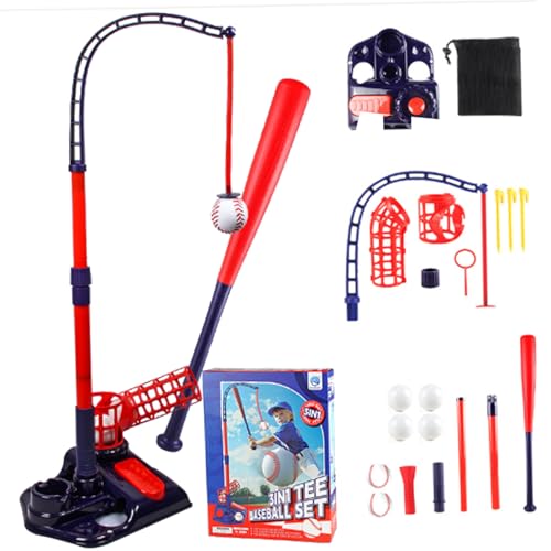 Ssguopte Kinder -T -Shug -Ball -Set, 3 in 1 Baseballmaschine mit verstellbarem Fledermaus + Ball Ssguopte Kinder -T -Shug -Ball -Set, 3 in 1 Baseballmaschine mit verstellbarem Fledermaus + Ball von Ssguopte