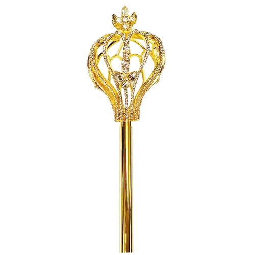 Ssguopte Strassstein Zepter, 20 Zoll Handheld Princess Wand, Cosplay -Accessoires für Schönheitswettbewerbe, Festzüge, Hochzeiten und Weihnachten von Ssguopte