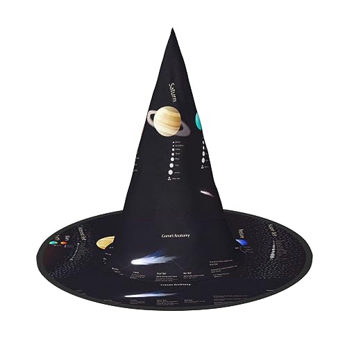 Halloween Hexenhut Hexenhut, Party Karneval Weihnachten Cosplay Hexenhüte für Frauen Sonnensystem Jupiter Saturn von StOlmx