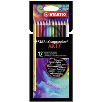 STABILO 1612/1-20 Aquarell-Buntstift - STABILO aquacolor - ARTY - 12er Pack - mit 12 verschiedenen Farben von Stabilo