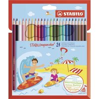 STABILO 1624-6 Aquarell-Buntstift - STABILO aquacolor - 24er Pack - mit 24 verschiedenen Farben von Stabilo