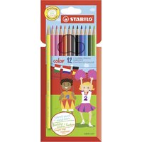 STABILO 1912/77-01 Buntstift - STABILO color - 12er Pack - mit 12 verschiedenen Farben inklusive 2 Neonfarben von Stabilo