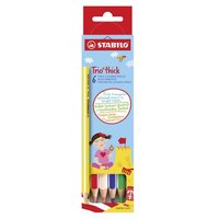 STABILO 203/2-06 Dreikant-Buntstift - STABILO Trio dick - 6er Pack - mit 6 verschiedenen Farben von Stabilo