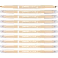 STABILO 223/26 Filzstift und Fineliner in einem - STABILO Trio 2 in 1 - 10er Pack - hellrosa von Stabilo