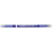 STABILO 223/41 Filzstift und Fineliner in einem - STABILO Trio 2 in 1 - Einzelstift - blau von Stabilo