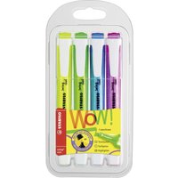 STABILO 275/4 Textmarker - STABILO swing cool - 4er Pack - gelb, grün, blau, pink von Stabilo