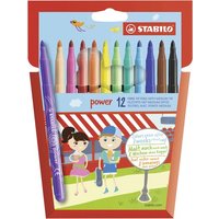 STABILO 280/12-01 Filzstift - STABILO power - 12er Pack - mit 12 verschiedenen Farben von Stabilo