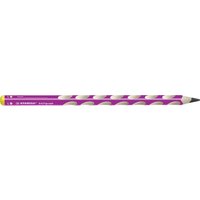 STABILO 321/01-2B-6 Ergonomischer Dreikant-Bleistift für Linkshänder - STABILO EASYgraph in pink - Einzelstift - Härtegrad 2B von Stabilo