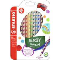 STABILO 332/12 Ergonomischer Buntstift für Rechtshänder - STABILO EASYcolors - 12er Pack mit Spitzer - mit 12 verschiedenen Farben von Stabilo