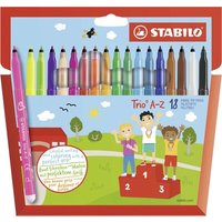 STABILO 378/1-18-01 Filzstift - STABILO Trio A-Z - 18er Pack - mit 18 verschiedenen Farben von Stabilo