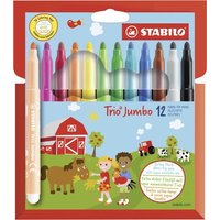 STABILO 380/12 Dicker Filzstift - STABILO Trio Jumbo - 12er Pack - 12 Farben STABILO 380/12 Dicker Filzstift - STABILO Trio Jumbo - 12er Pack - 12 Farben von Stabilo